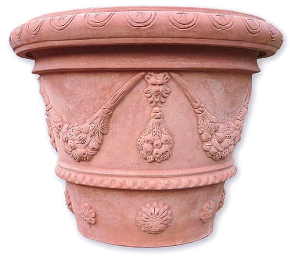 verzierte Impruneta Vase